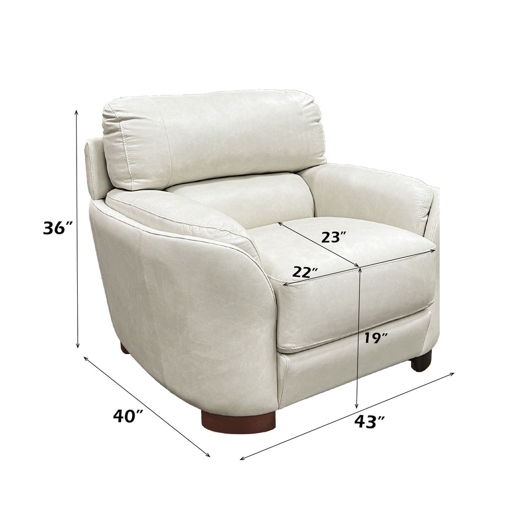 Edrice - Chair - Ivory Top Grain Leather