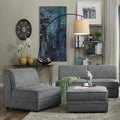 Bois - Modular Armless Chair - Gray Velvet