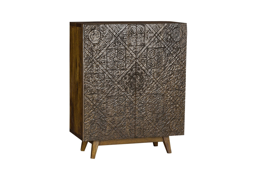 Calvary - Console Table - Gray Stone & Walnut