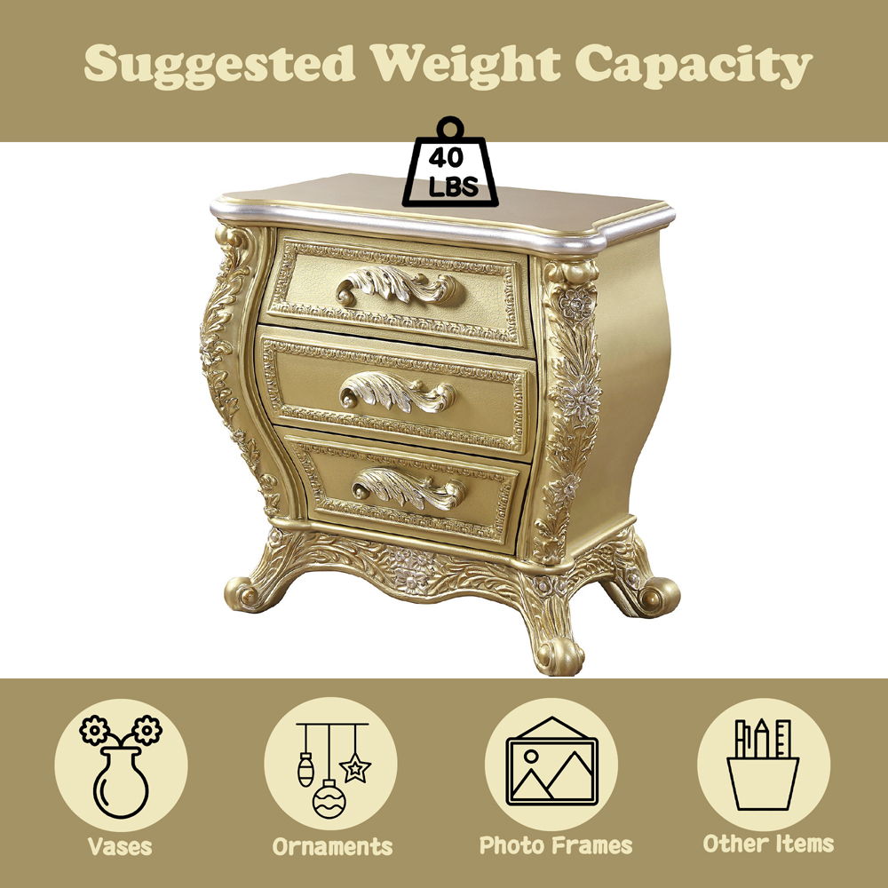 Cabriole - Nightstand - Gold