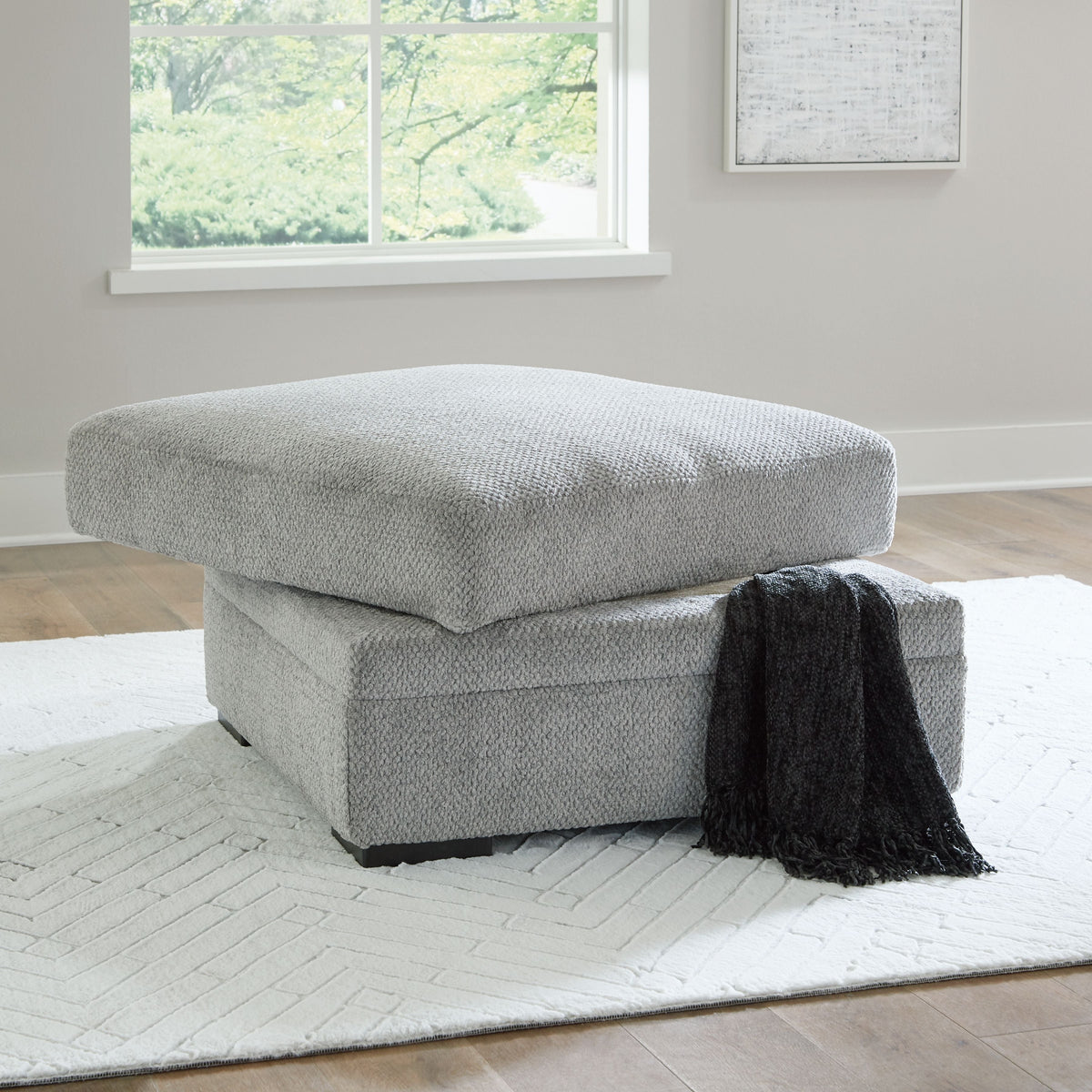 Casselbury - Ottoman With Storage - Cement