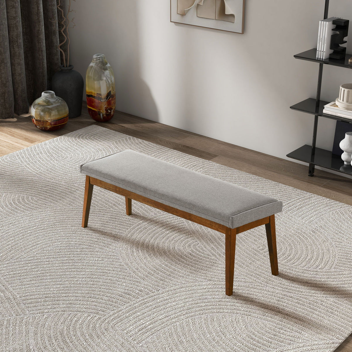 Warren - Bench - Brown / Light Gray