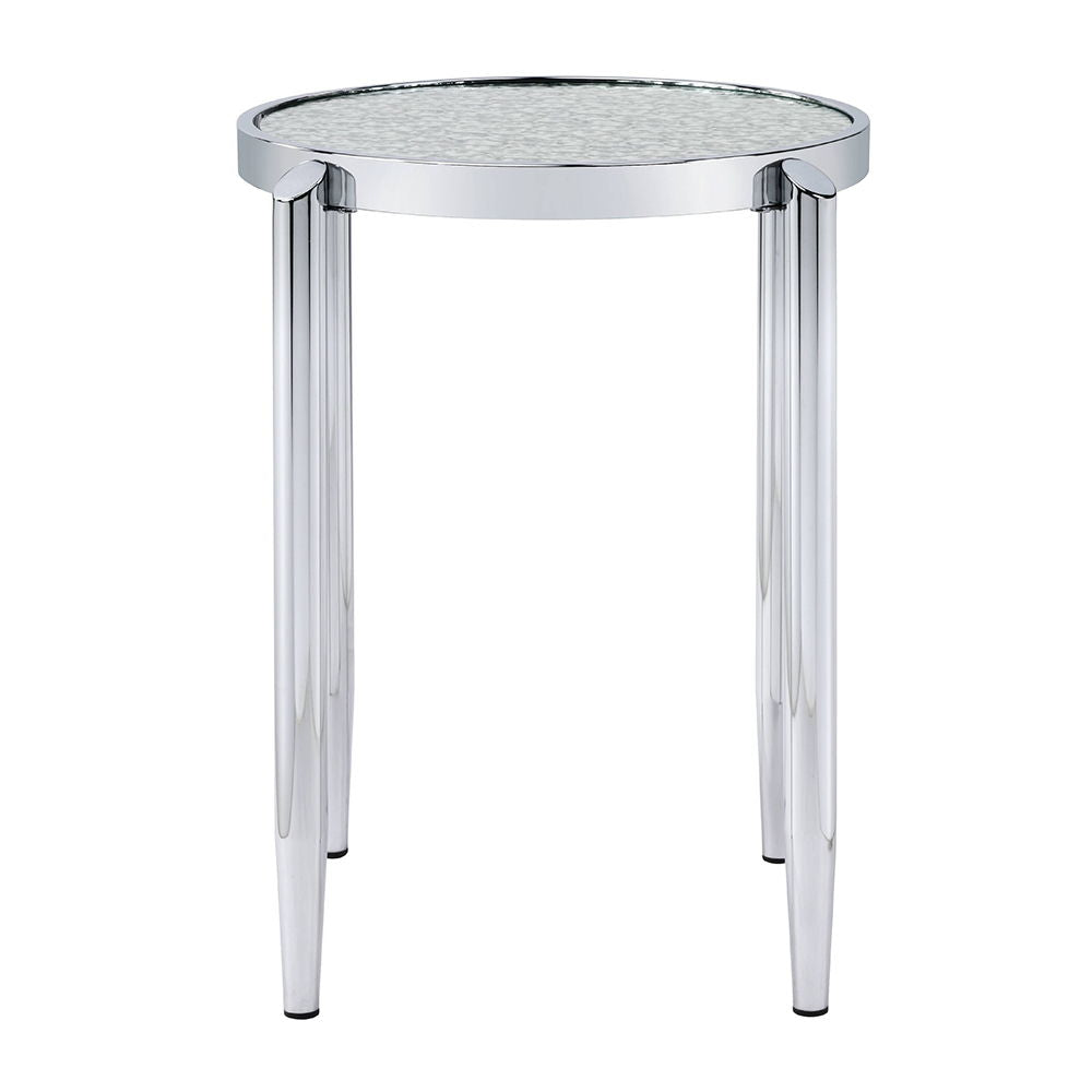 Abbe - End Table - Glass & Chrome