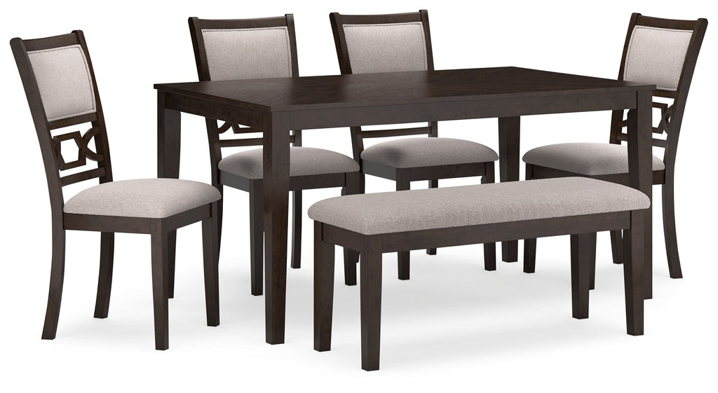 Langwest - Dining Room Table Set (Set of 6) - Brown