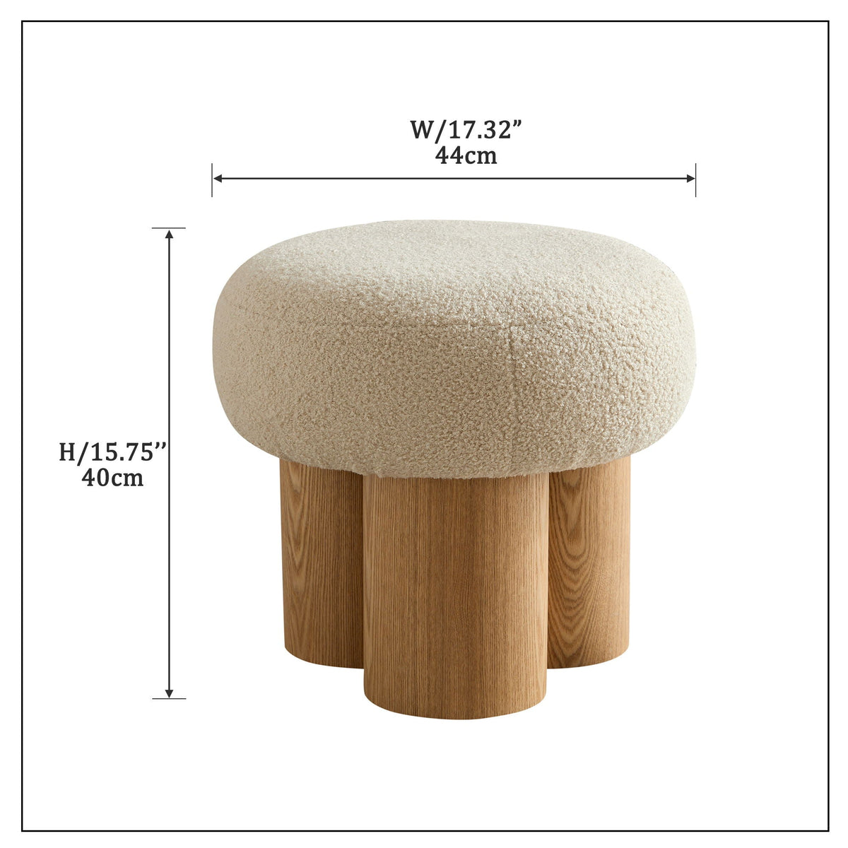 Versatile Mushroom Stool With Cushion