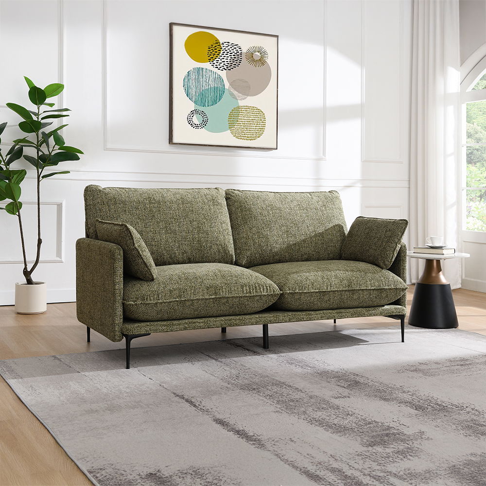 Dalton - Sofa With 2 Pillows - Green