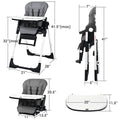 4-in-1 High Chair–Booster Seat with Adjustable Height and Recline