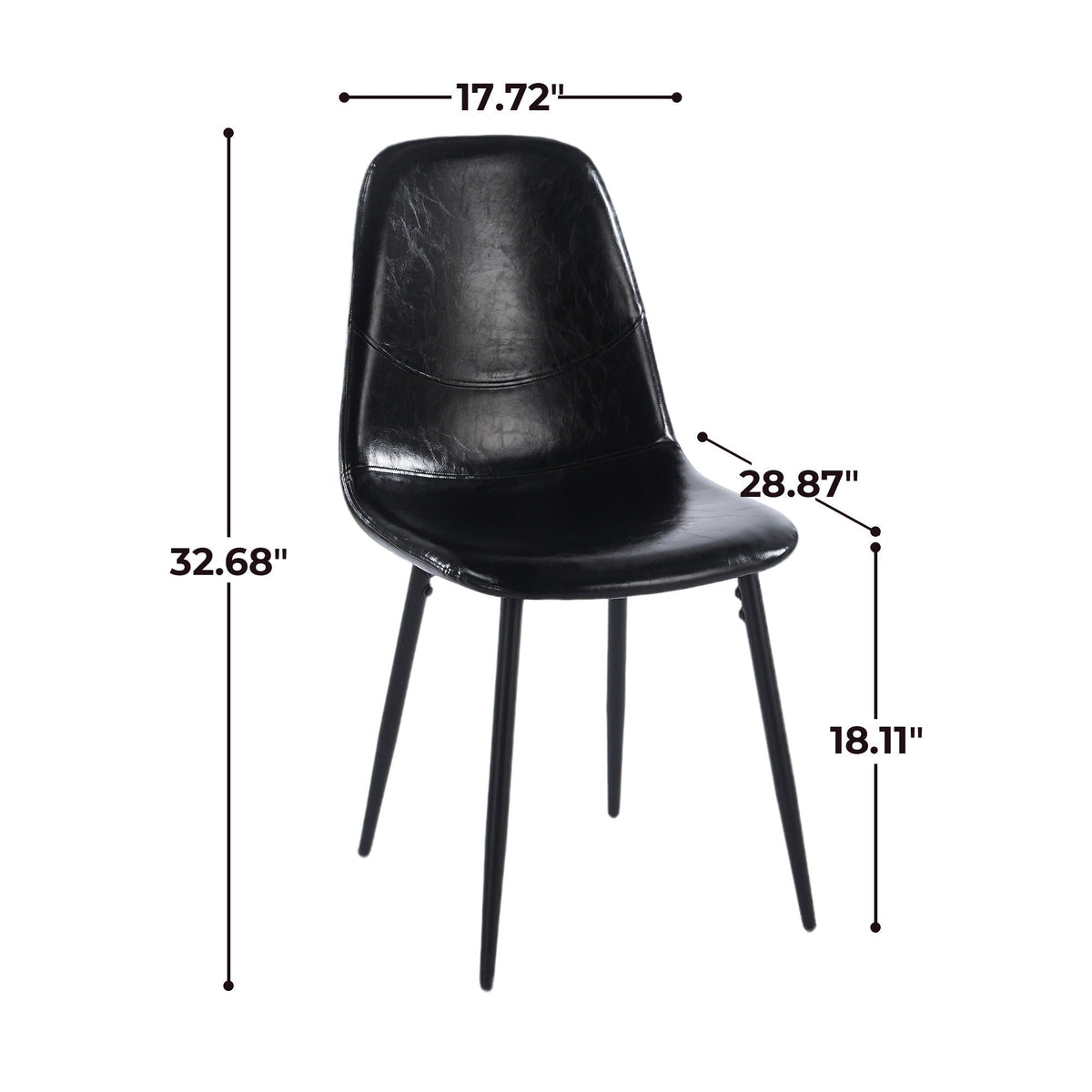 Dining Chairs (Set of 4) - Black