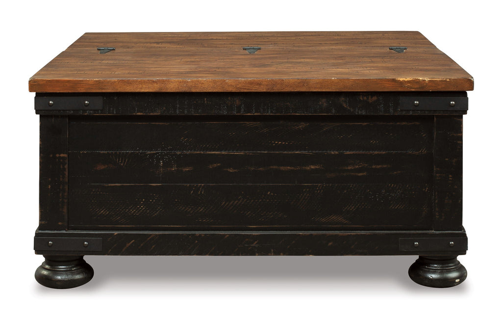 Valebeck - Lift Top Cocktail Table - Black / Brown