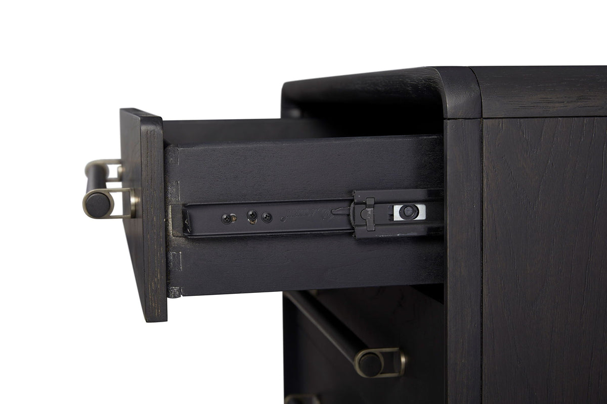 3 Drawer Nightstand With USB - Black