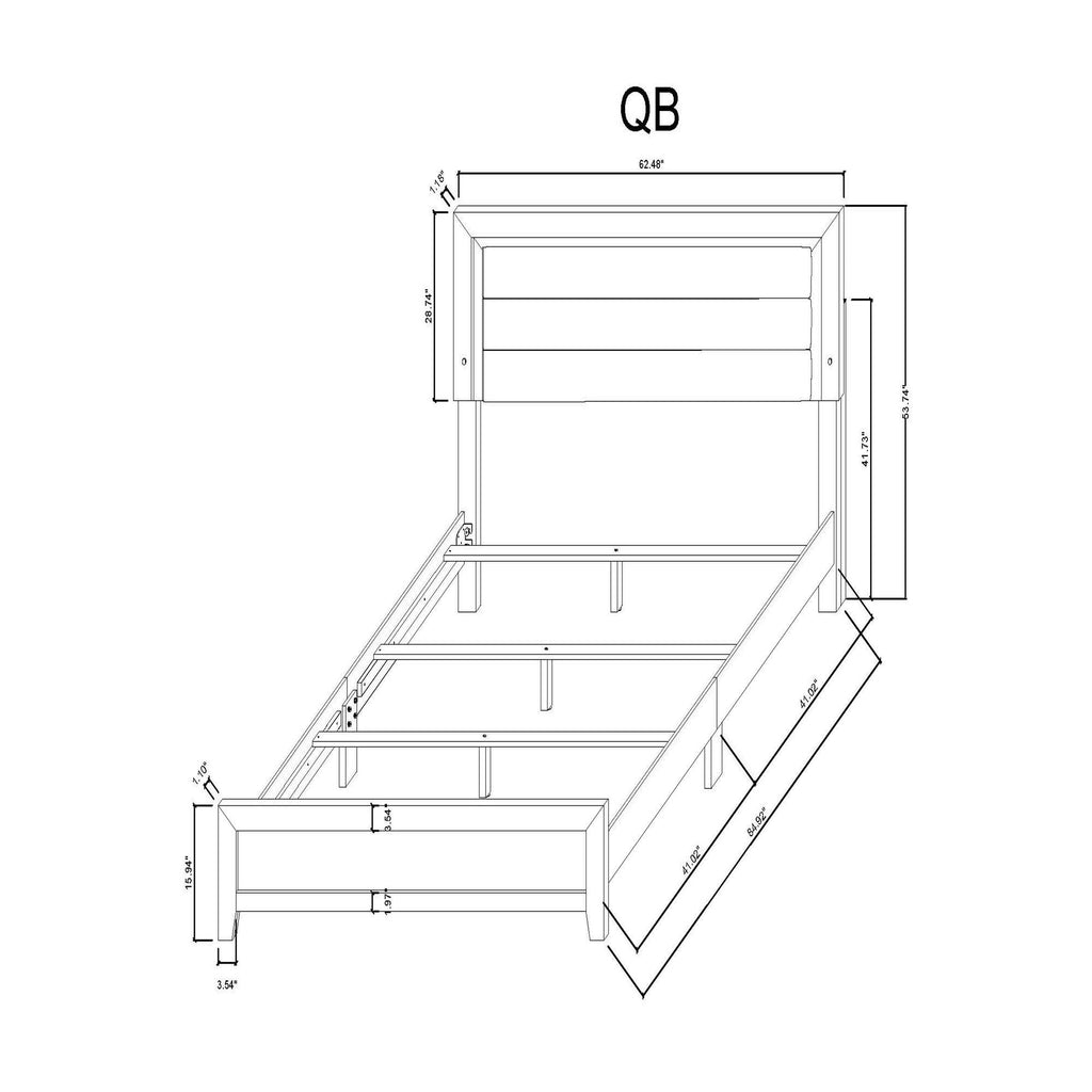 Omoda - 5 Pieces Bedroom Set With LED