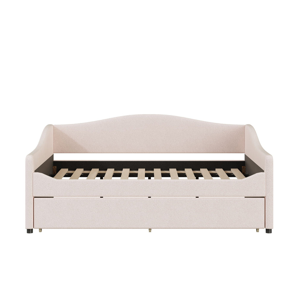 Upholstered Daybed With Light And Trundle
