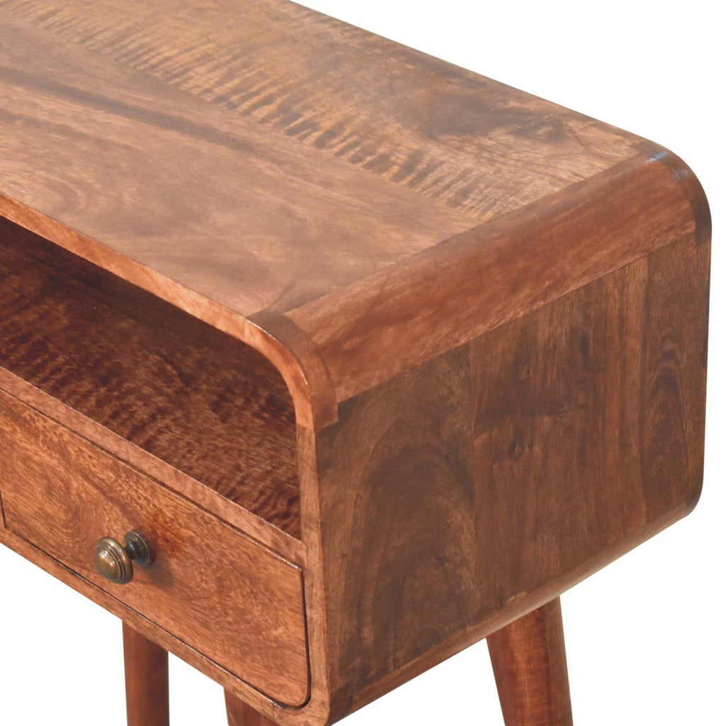 Solid Wood Curved Console Table