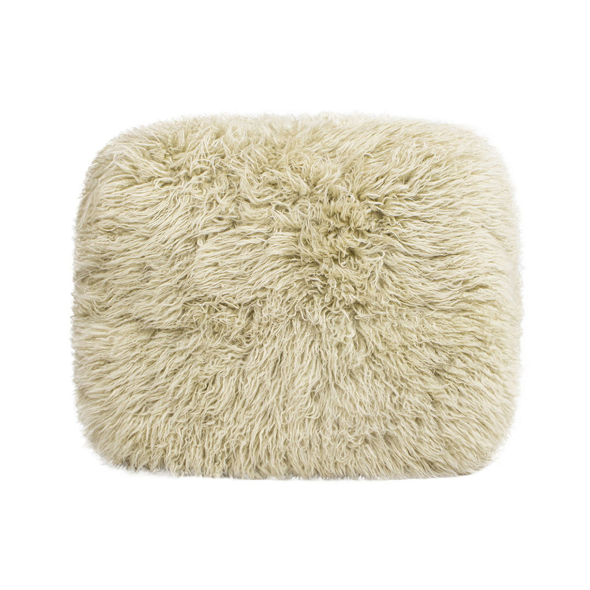 Enchante - New Zealand Sheepskin Rectangular Accent Ottoman - Taupe / Natural