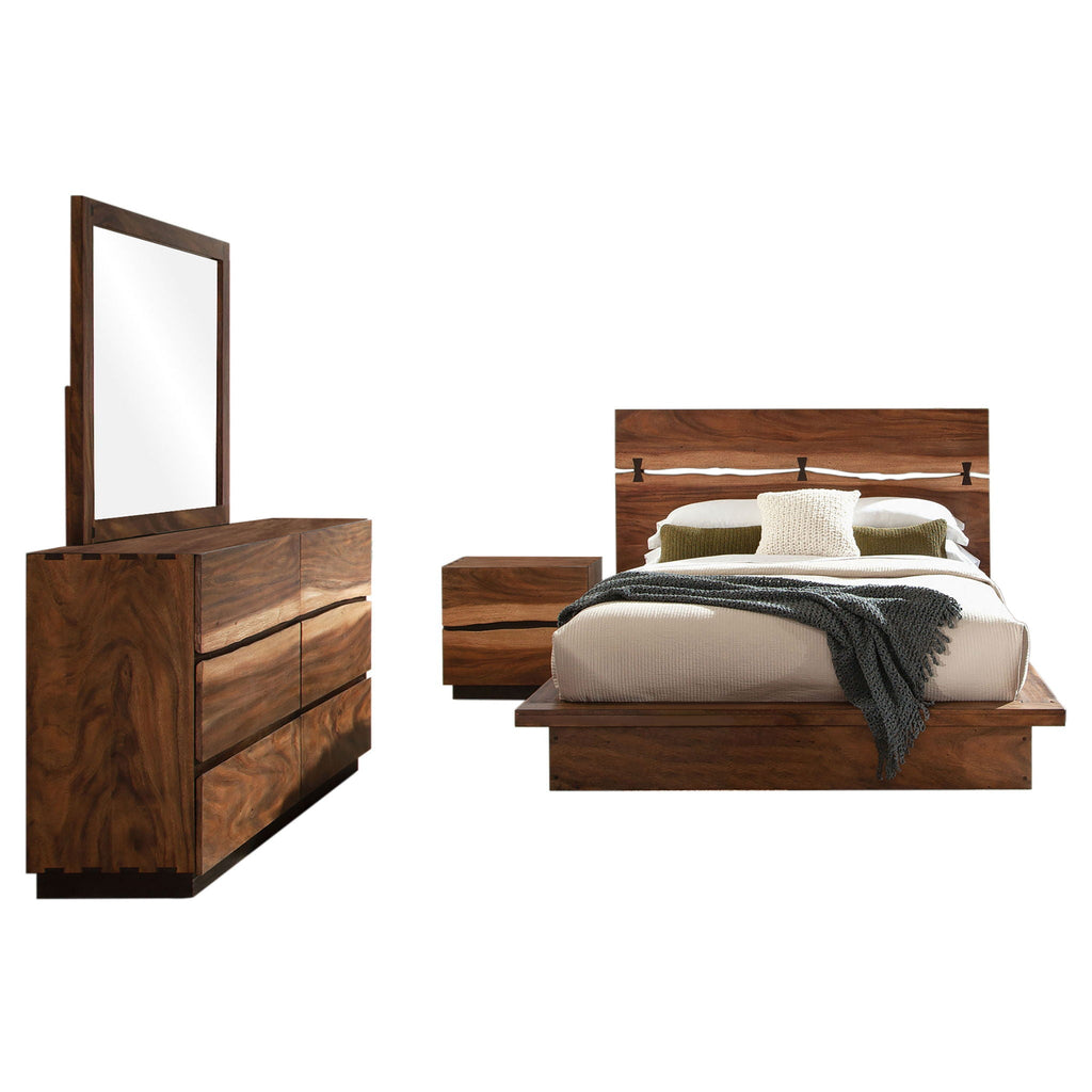 Winslow 4-piece Eastern King Bedroom Set Smokey Walnut