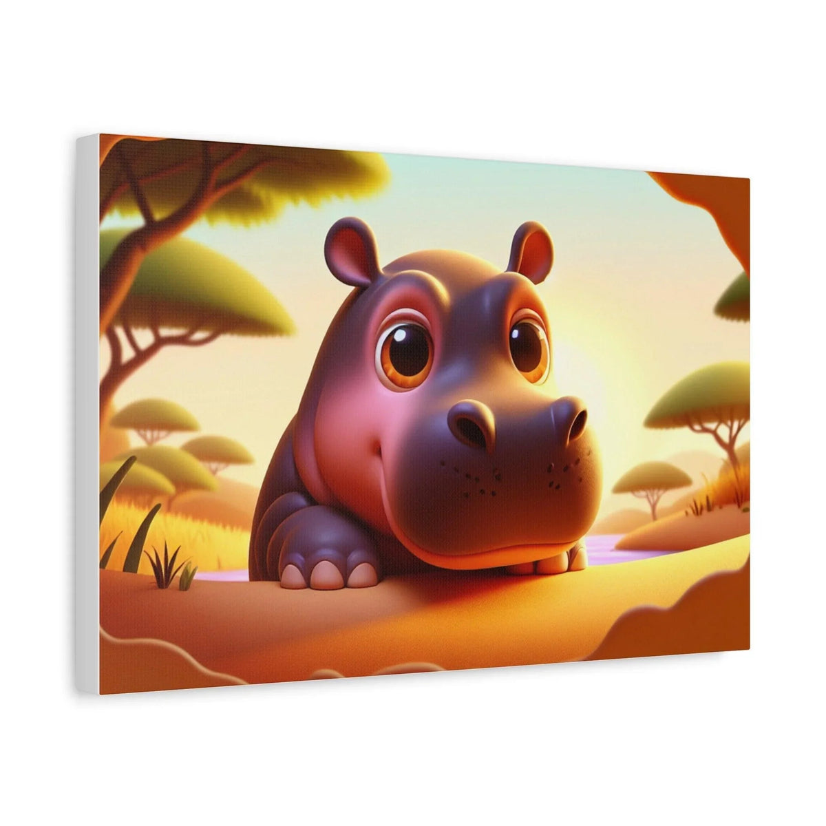 Canvas Hippo Print
