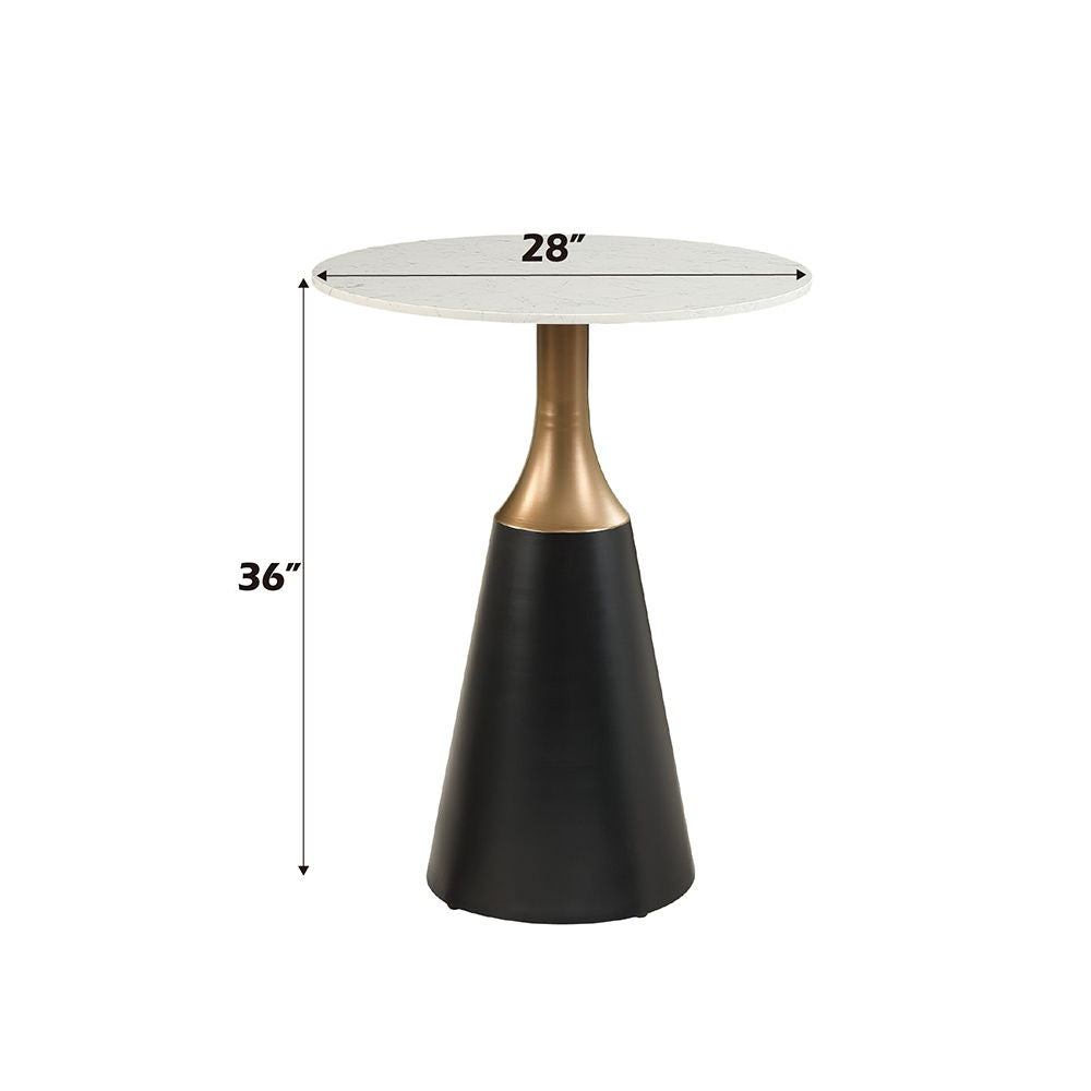 Jaramillo - Counter Height Table - Natural Marble Top & Black