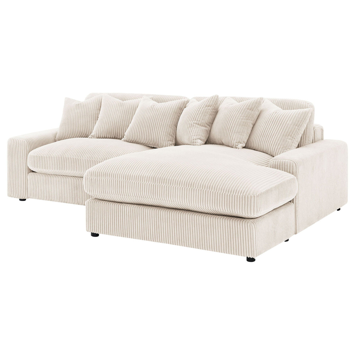 Blaine Upholstered Reversible Chaise Sectional Sofa Sand