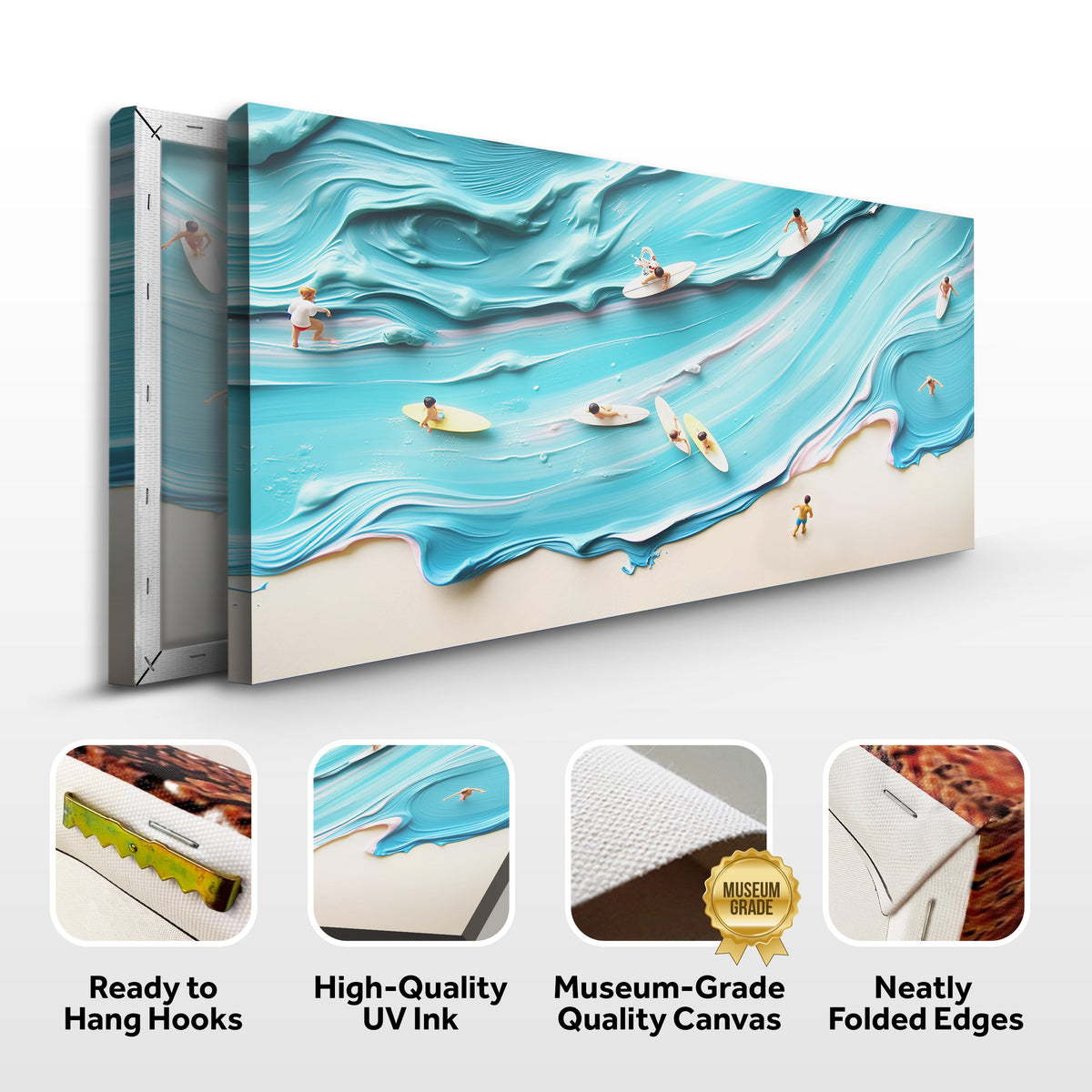 Abstract Aerial View Beach Wall Art