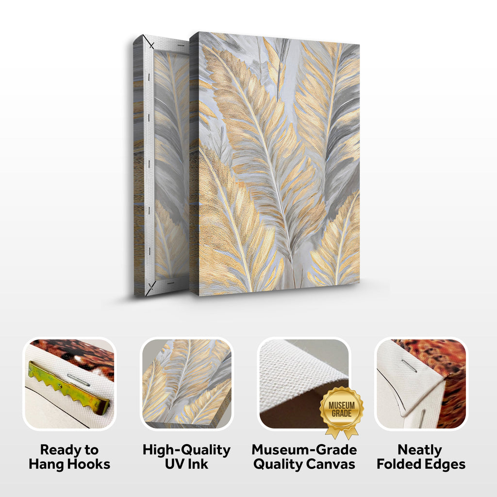 Luxury Gold and Silver Leaf Wall Art