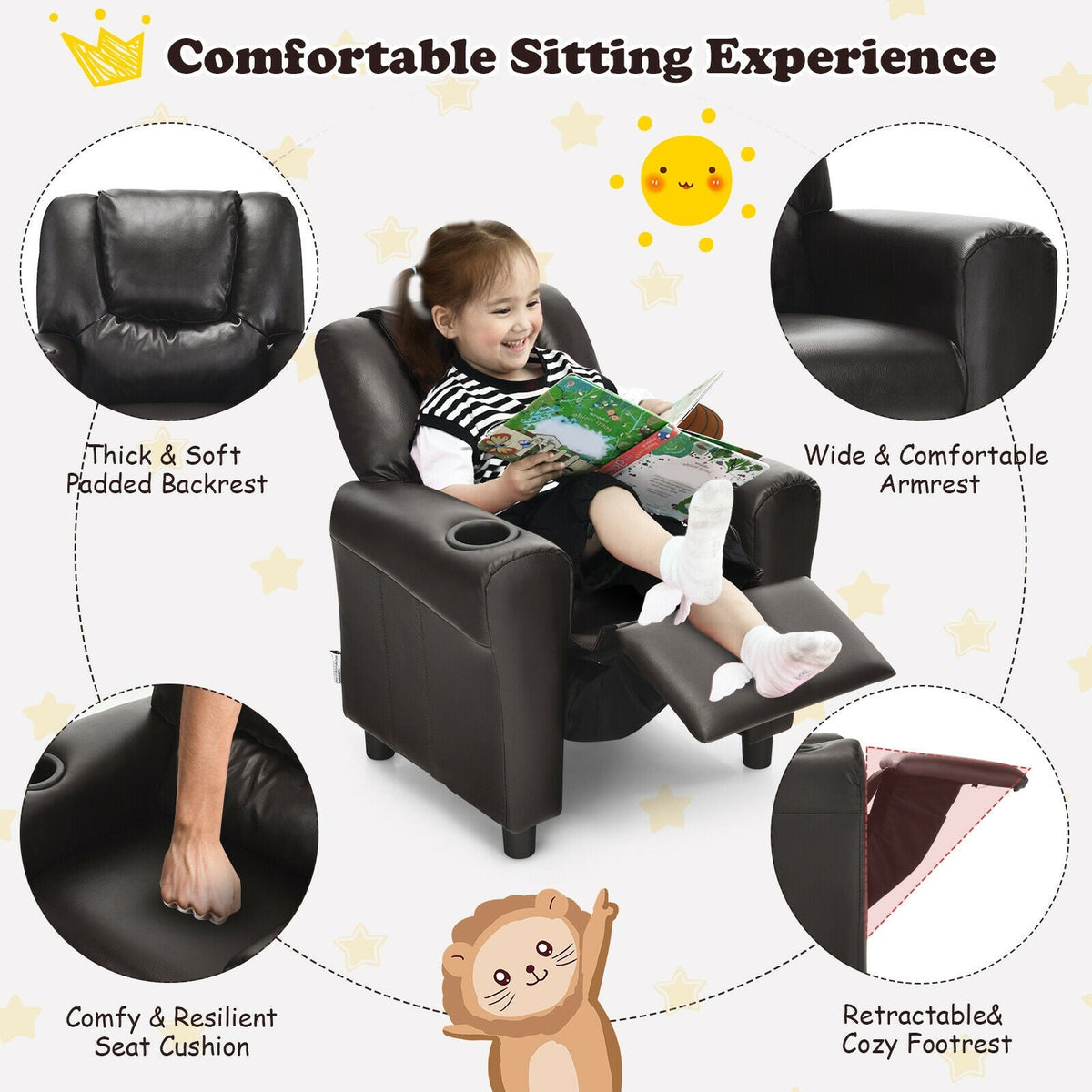 Kids Recliner Armchair Sofa
