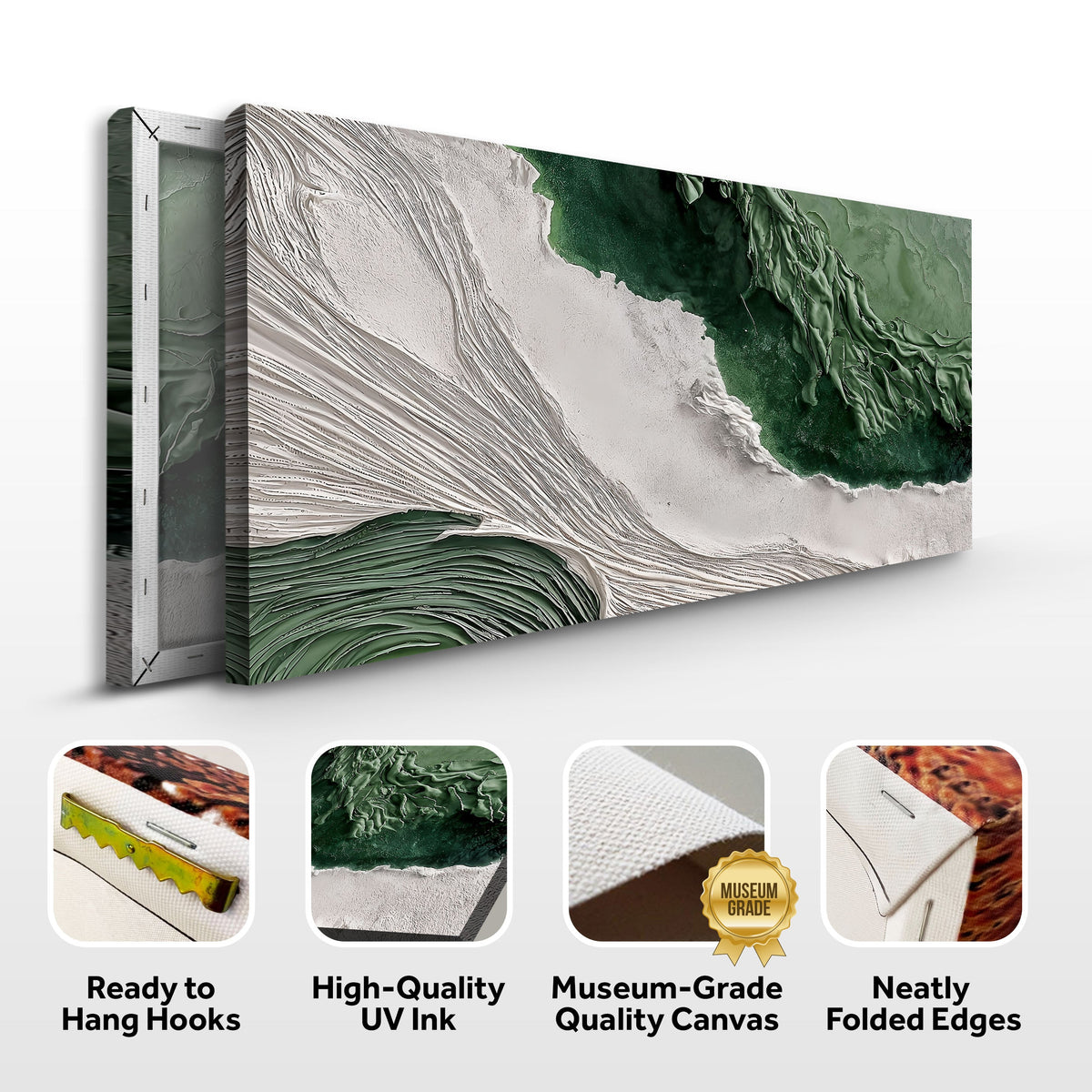 Green Rivers Abstract Wall Art II