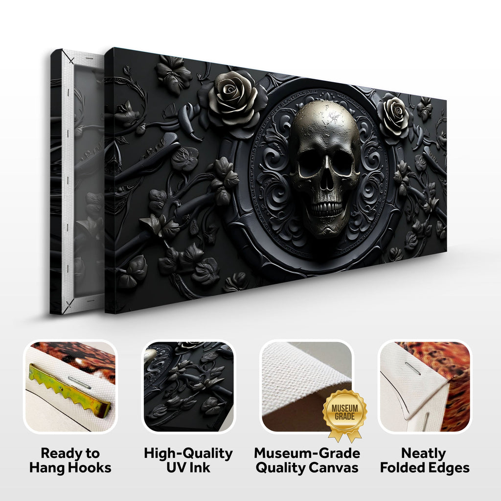 Rose and Skull Wall Art VI