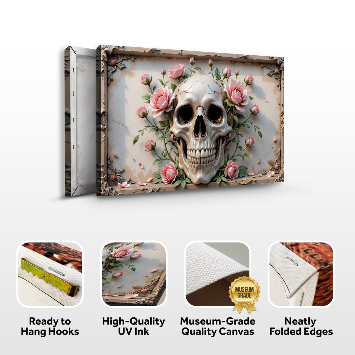 Rose And Skull Wall Art V