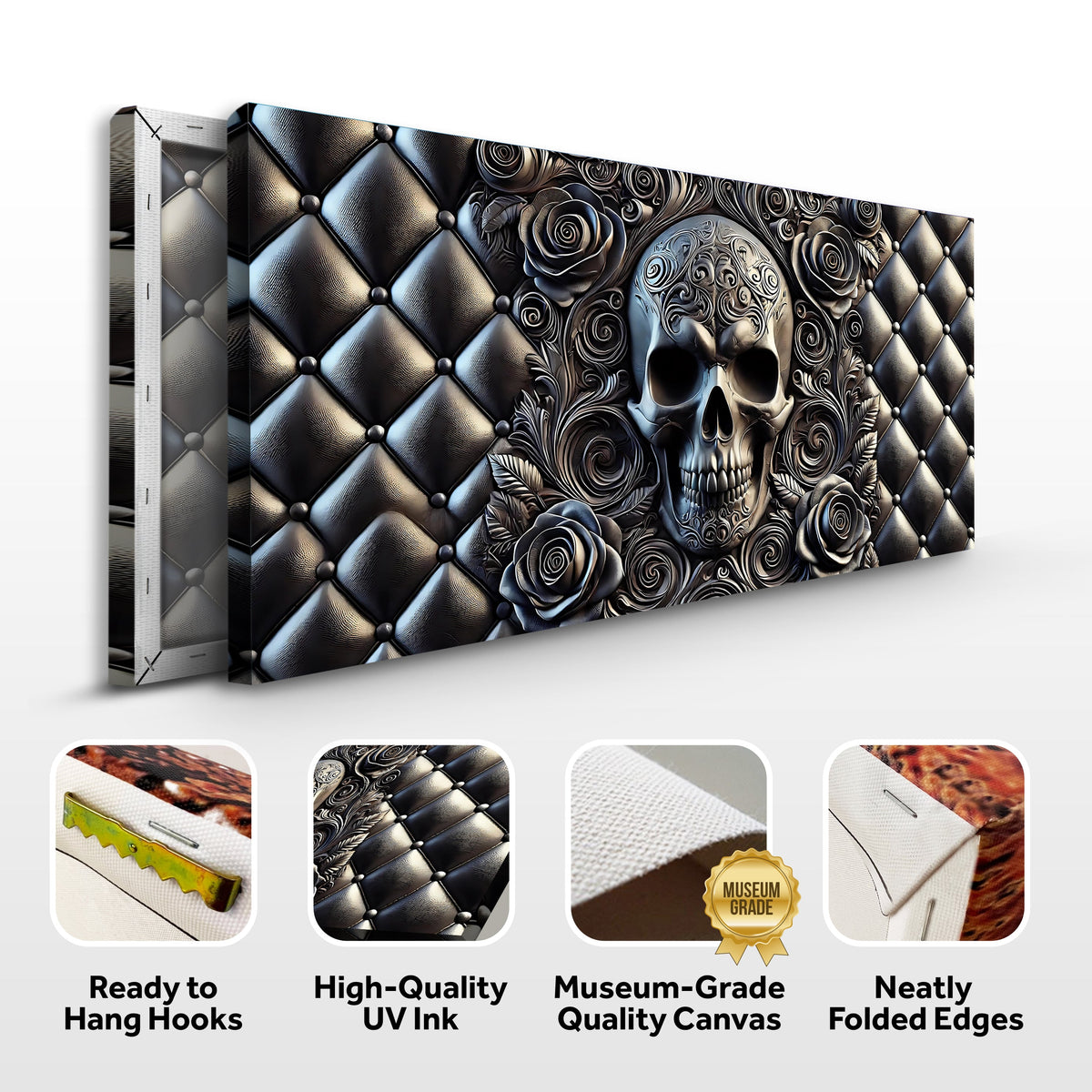 Rose And Skull Wall Art IV