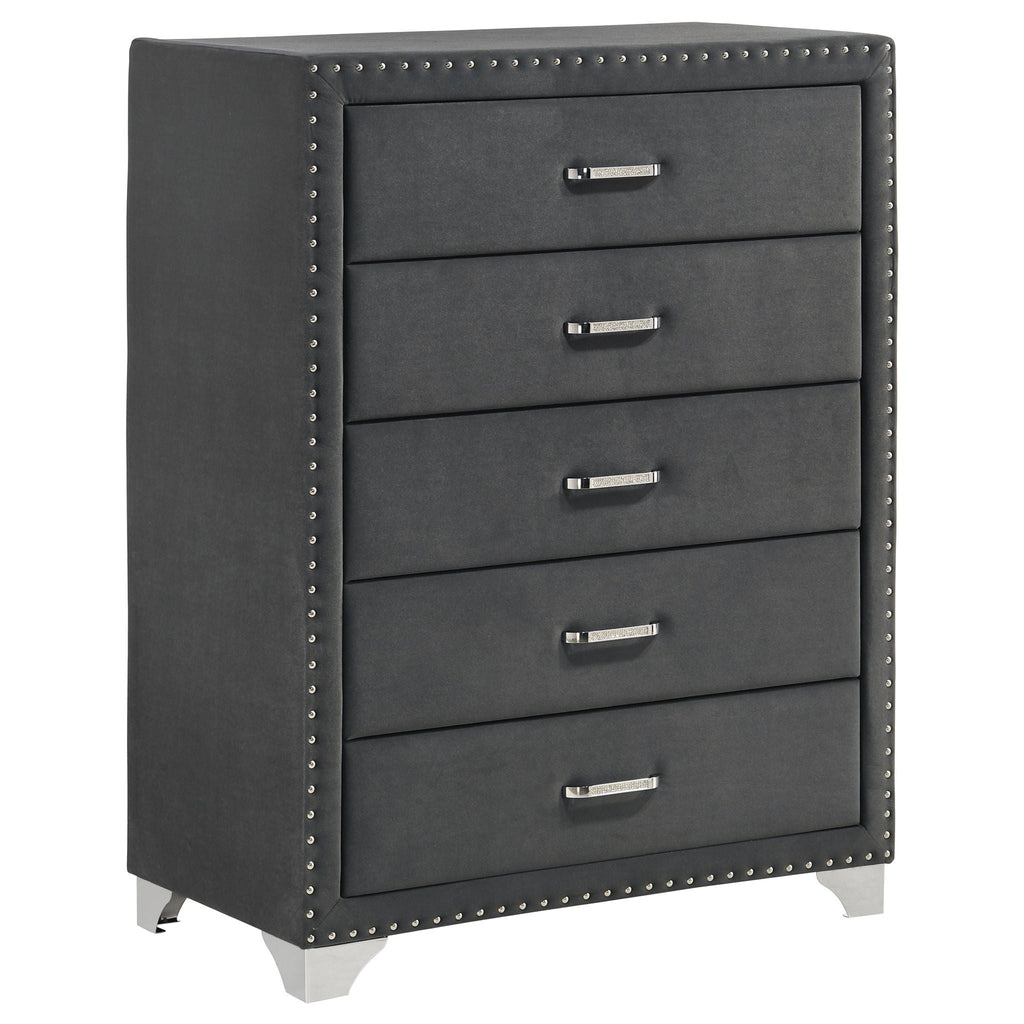 Melody 5-drawer Bedroom Chest Grey
