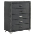 Melody 5-drawer Bedroom Chest Grey