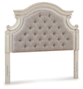 Realyn - Full UPH Panel Headboard - Chipped White