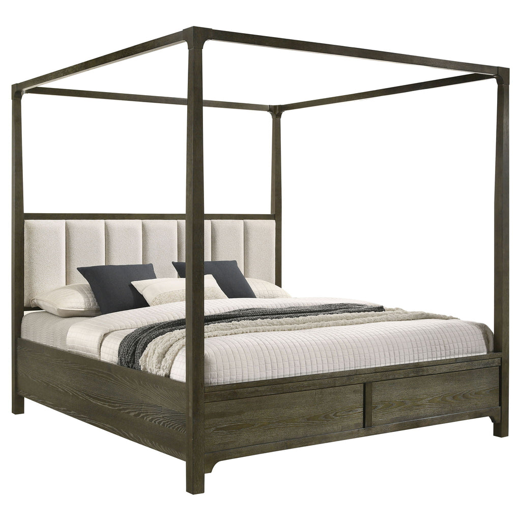 Gran Park Queen Canopy Bed Dark Cocoa