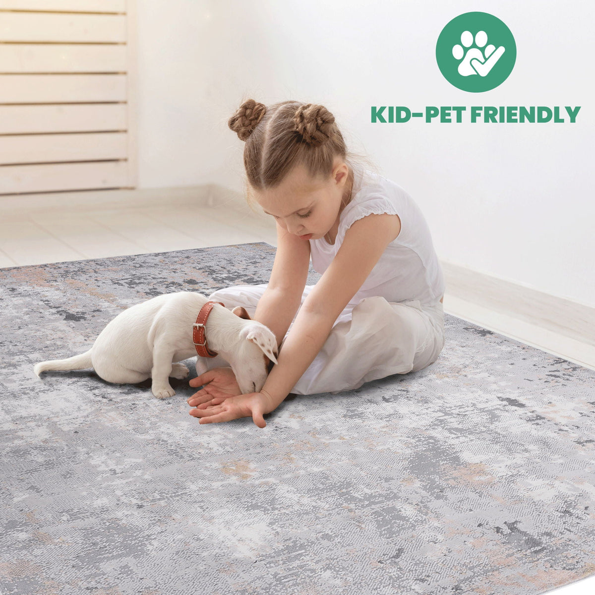 Marfi - 8' X 10' Abstract Area Rug - Gray Multi