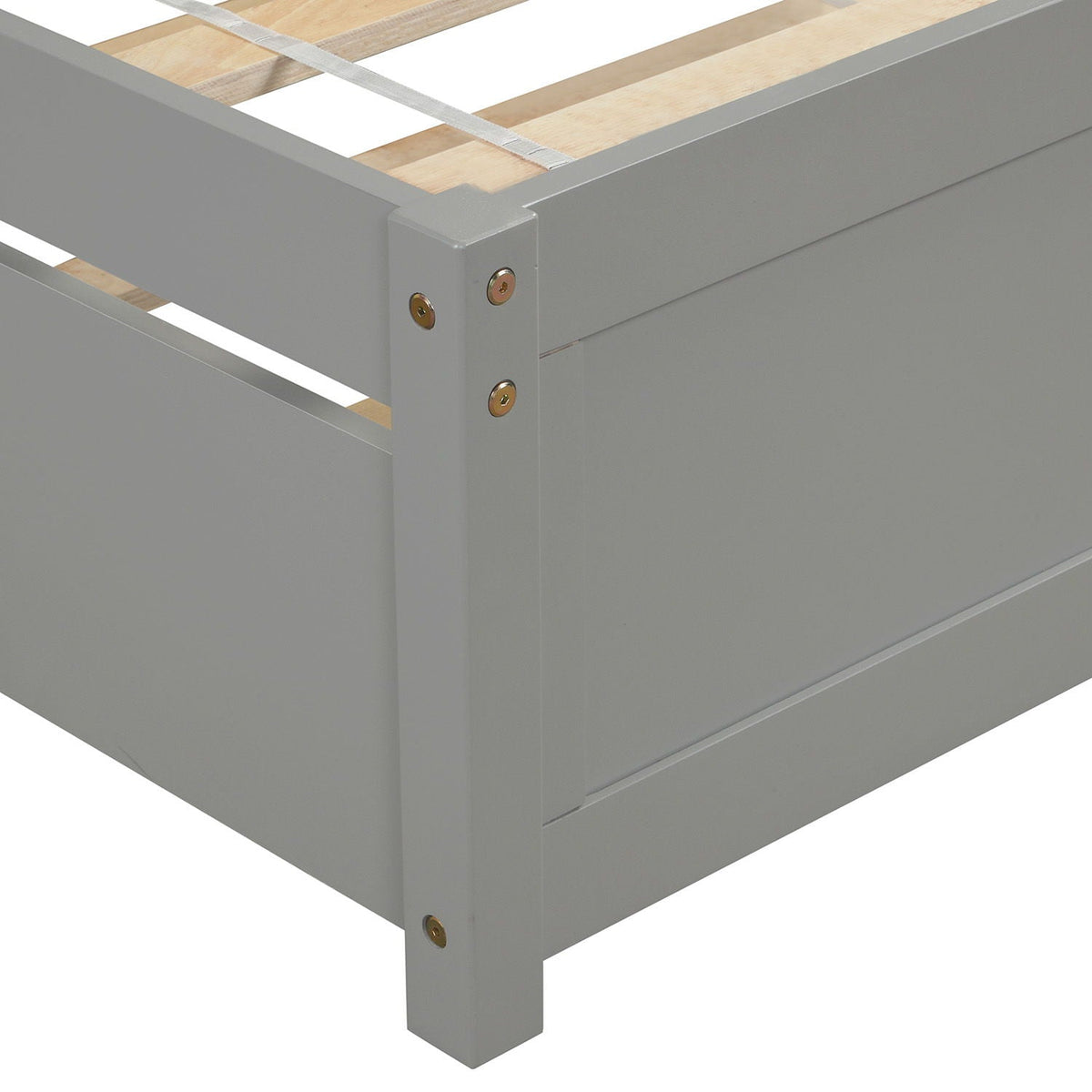 Platform Bed Wood Bed Frame With Trundle