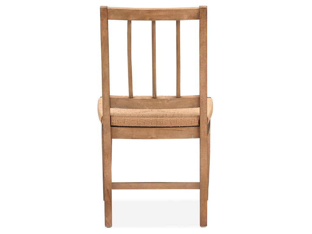 Lindon - Dining Side Chair With Paper Cord Seat (Set of 2) - Belgian Wheat / Light Brown