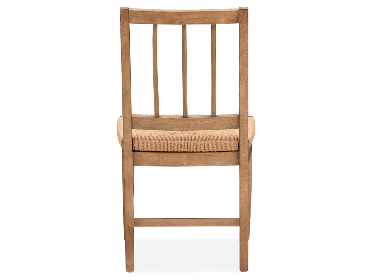 Lindon - Dining Side Chair With Paper Cord Seat (Set of 2) - Belgian Wheat / Light Brown