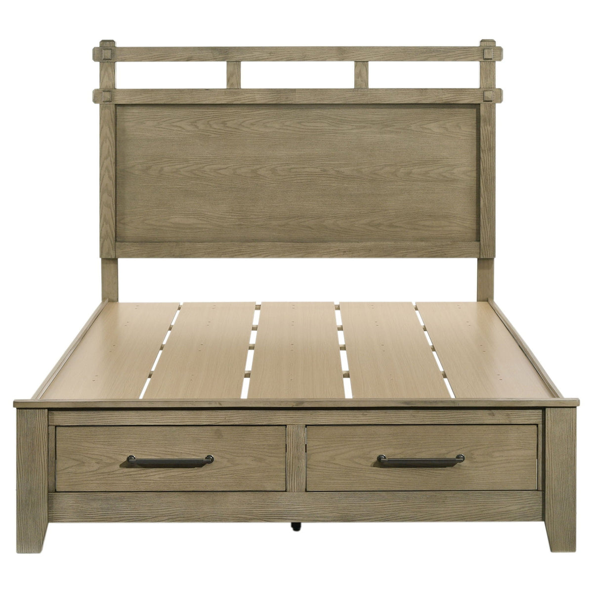 Hazlewood 59-inch Queen Panel Storage Bed Vineyard Oak
