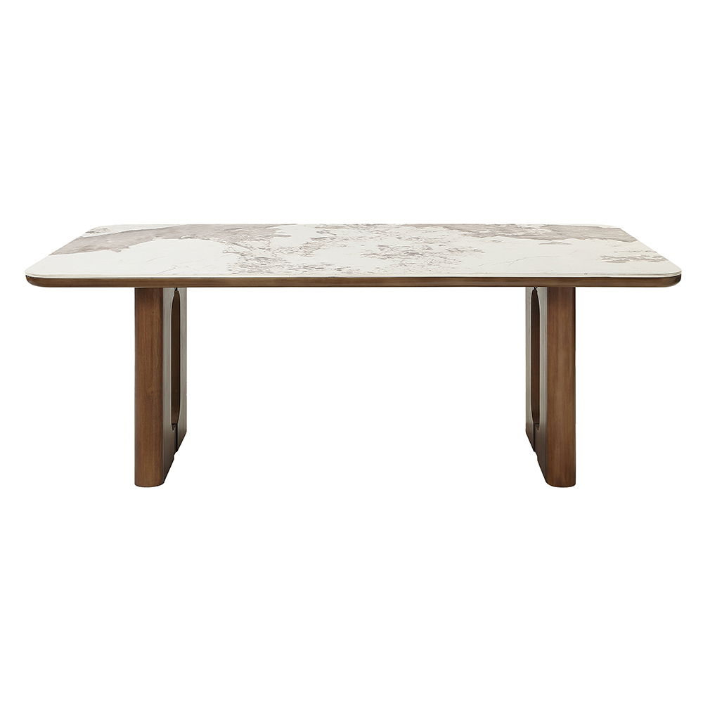 Harvey - Dining Table With Ceramic Top - Walnut