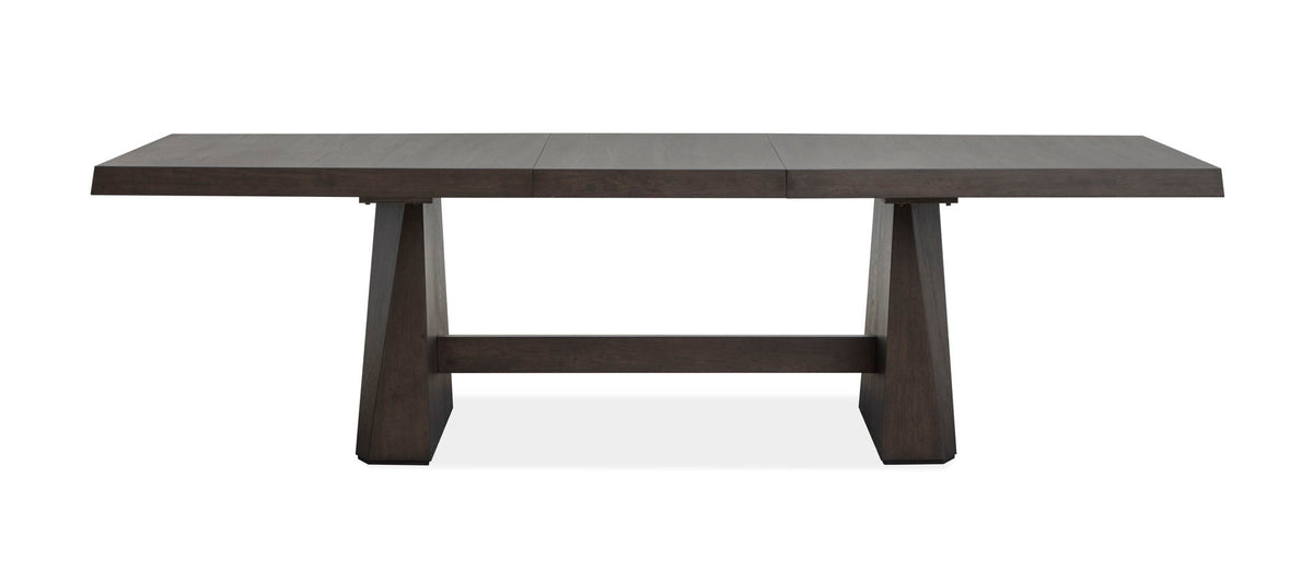 Tauren - Extendable Double Pedestal Dining Table - Coffee Bean