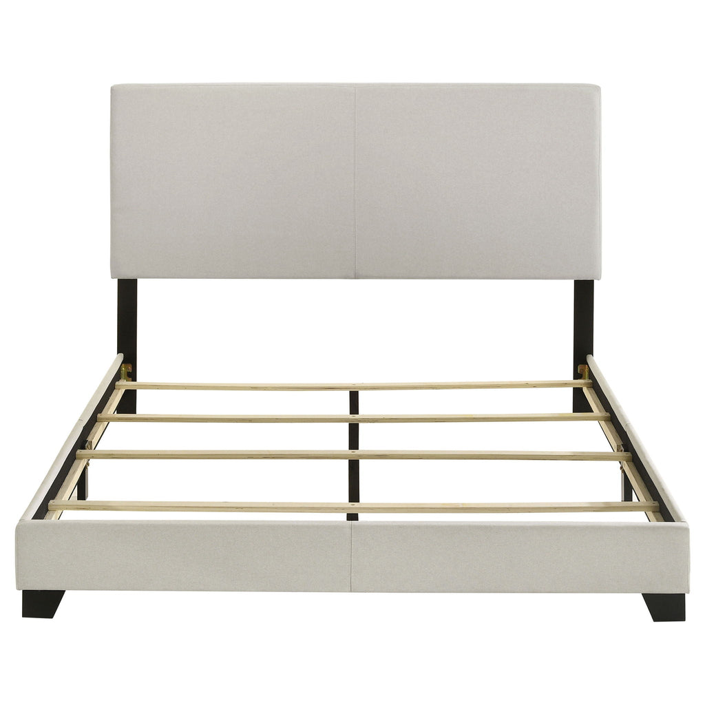 Dorian Fabric Upholstered Queen Panel Bed Cream