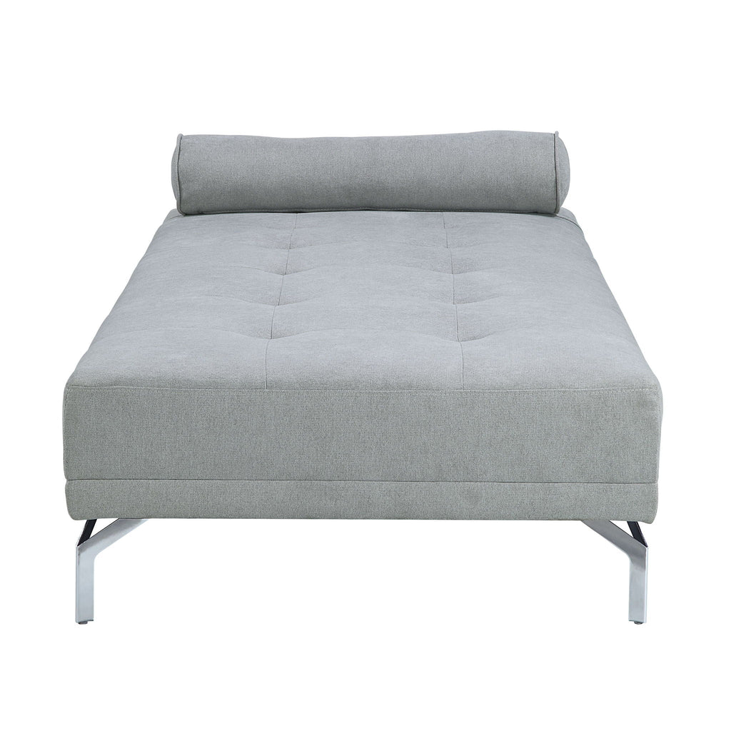 Quenti - Sofa Bed With Pillow - Gray Melange Velvet