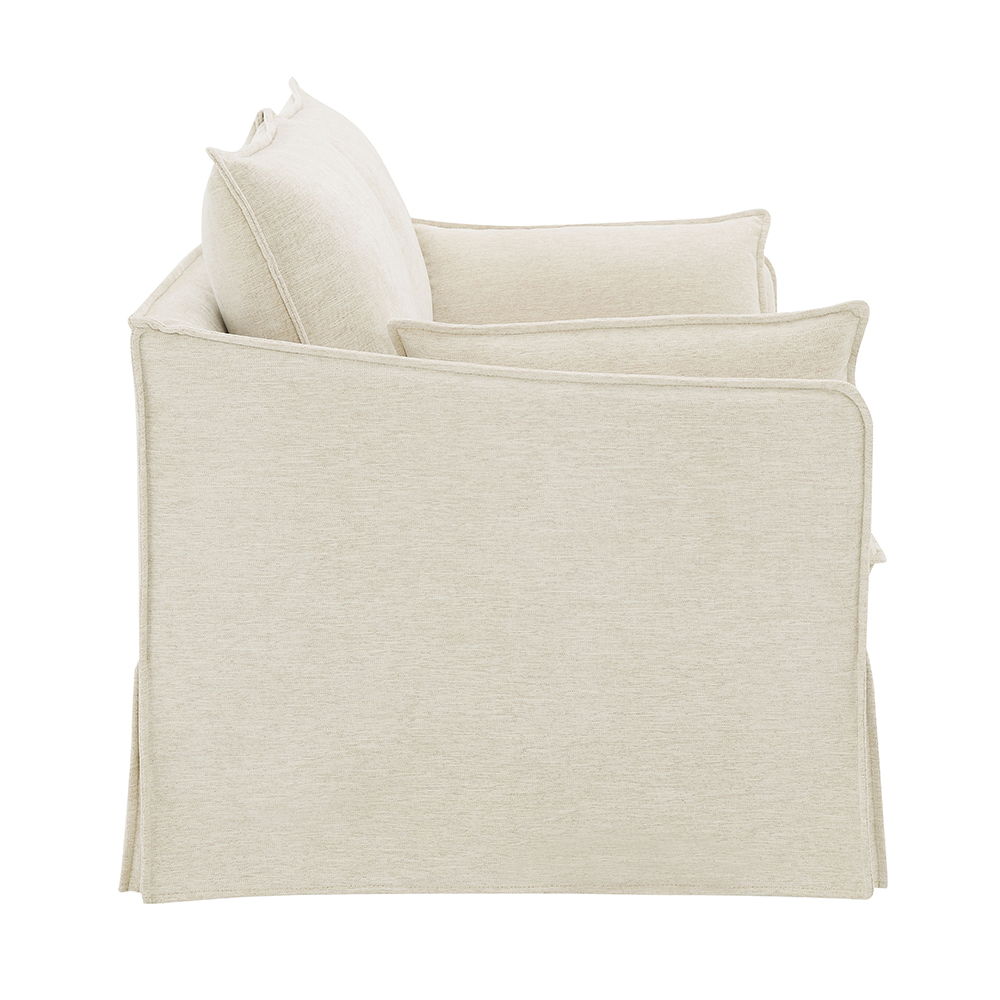 Shane - Loveseat With 2 Pillows - Beige Linen