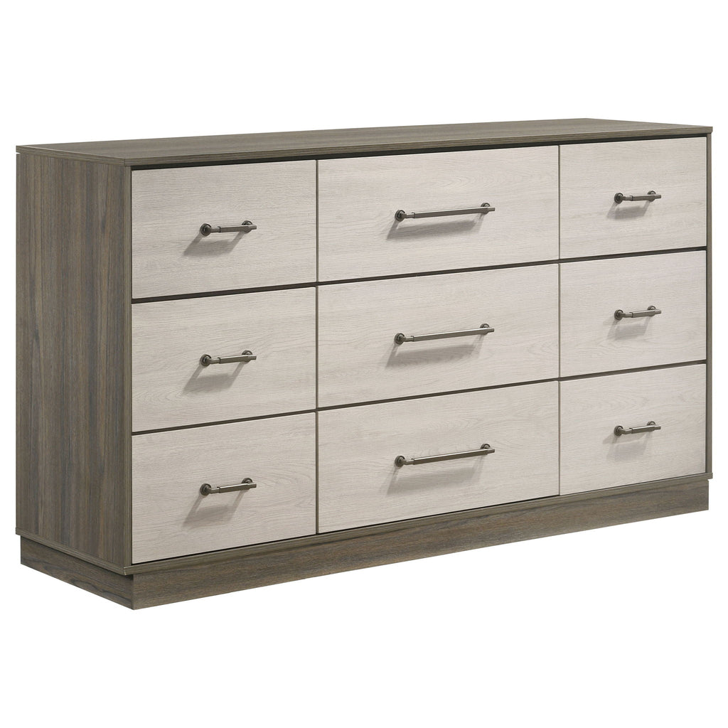 Fenwick 9-drawer Dresser Grey Oak