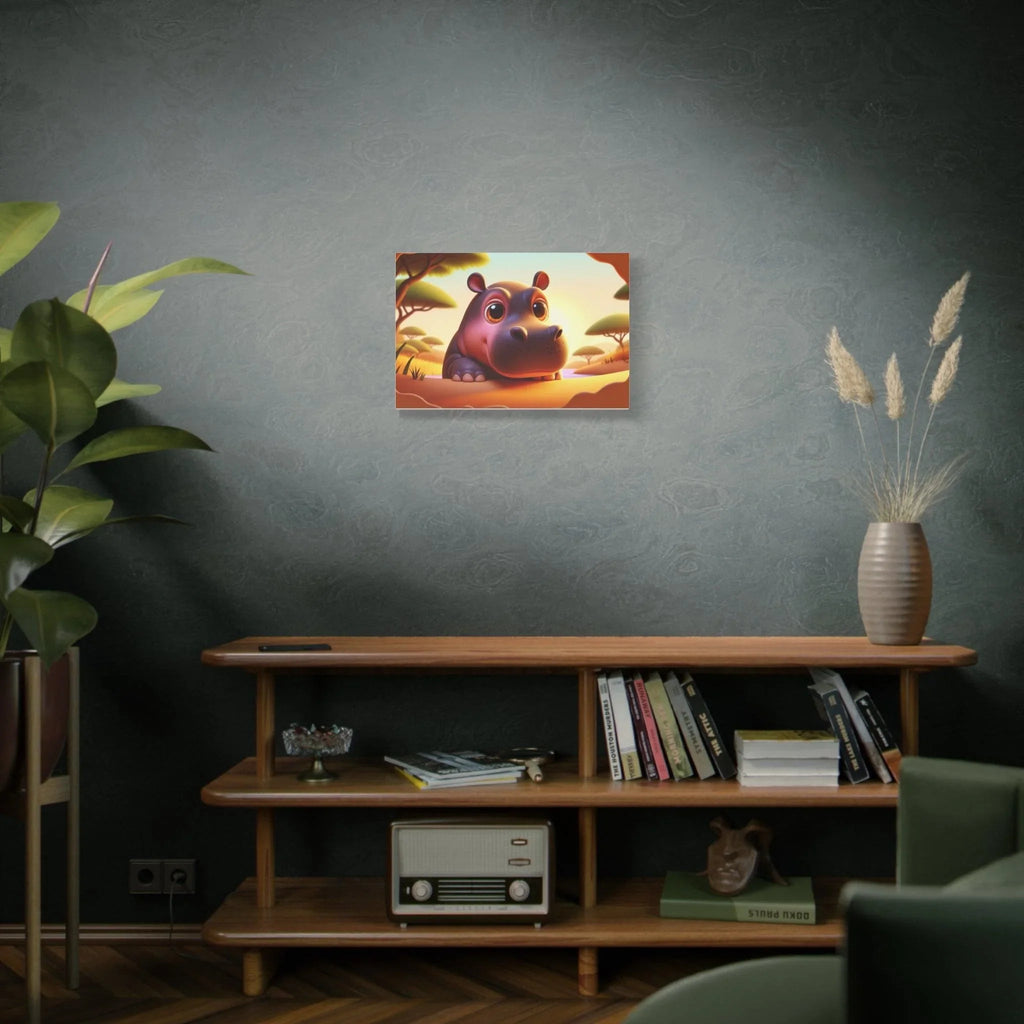 Canvas Hippo Print
