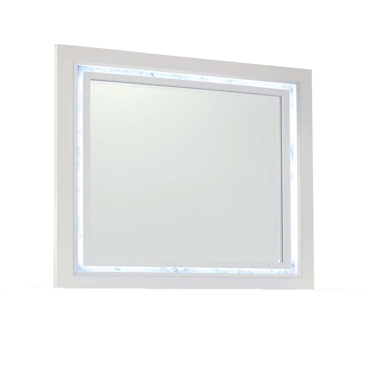 Skye - Marble Mirror - White
