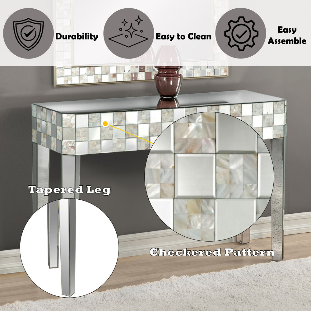 Nasa - Console Table - Mirrored & Mother of Pearl