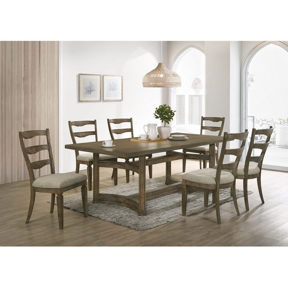Parfield - Side Chair (Set of 2) - Fabric & Weathered Oak