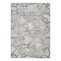 Geometrix - 5'3" X 7'3" Area Rug, Geometric 3D Effect - Ivory / Gray - Polyester
