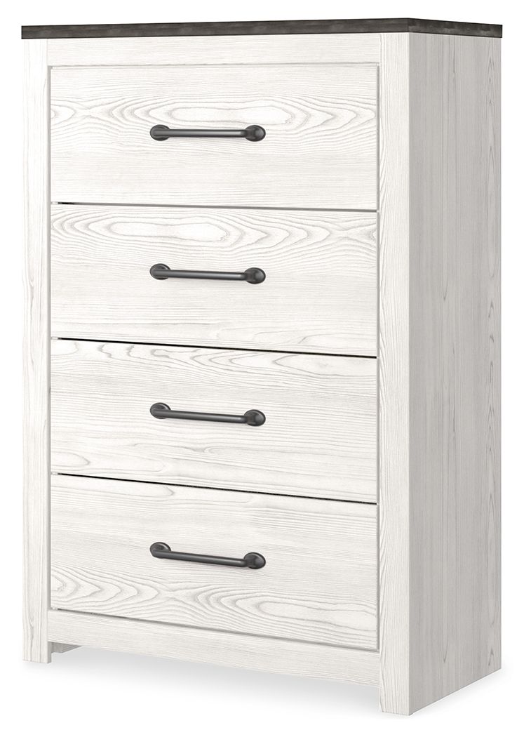 Gerridan - Four Drawer Chest - White / Gray